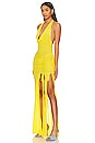 view 3 of 4 JLo Mesh Halter Gown in Limoncello