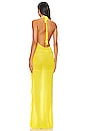 view 4 of 4 JLo Mesh Halter Gown in Limoncello