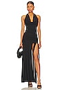 view 1 of 4 JLo Mesh Halter Gown in Black