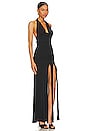 view 2 of 4 JLo Mesh Halter Gown in Black