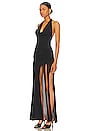 view 3 of 4 JLo Mesh Halter Gown in Black