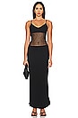 view 1 of 3 Bella Solid Macrame Detail Maxi Dress in Black