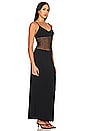 view 2 of 3 Bella Solid Macrame Detail Maxi Dress in Black