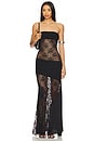 view 1 of 3 Victoria Solid Bandeau Gown in Black