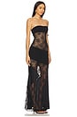 view 2 of 3 Victoria Solid Bandeau Gown in Black