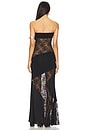 view 3 of 3 Victoria Solid Bandeau Gown in Black