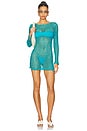 view 1 of 4 Leni Solid Long Sleeve Mini Dress in Jellyfish