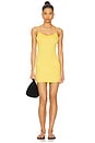 view 2 of 3 Taurus Cut-out Side Mini Dress in Daffodil