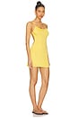 view 3 of 3 Taurus Cut-out Side Mini Dress in Daffodil