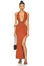 view 1 of 3 Isla Solid Braided Maxi Dress in Rum