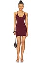 view 1 of 3 Nola Solid Mini Dress in Bordeaux