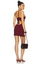 view 3 of 3 Nola Solid Mini Dress in Bordeaux