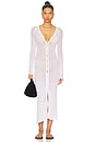view 2 of 4 Jolene Button Front Duster in White
