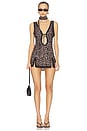 view 4 of 4 Cindy Mini Slip Dress in Leopard
