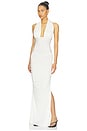 view 3 of 4 Amanda Solid Halter Maxi Dress in Ivory