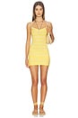 view 1 of 4 Claire Striped Pinch Front Mini Dress in Sunshine