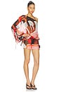 view 2 of 3 Zara Printed One-shoulder Blouson Mini Dress in Picasso