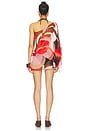 view 3 of 3 Zara Printed One-shoulder Blouson Mini Dress in Picasso