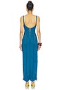 view 3 of 3 Soren Solid Maxi Slash Dress With Macrame Trim in Adriatic
