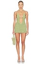 view 1 of 4 ROBE COURTE HEATHER in Green Tea