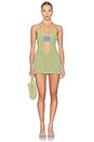 view 4 of 4 ROBE COURTE HEATHER in Green Tea