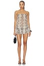 view 1 of 3 Izzy Printed Drop Waist Mini Dress in Python