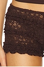 view 6 of 6 Alek Ruffle Lace Booty Short in Kopi