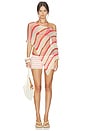 view 5 of 6 Ayla Stripe Handknitted Hotpant in Stripe