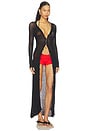 view 3 of 4 Jolene Button Front Duster in Black