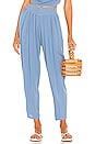 view 1 of 4 Tanah Solid 80s Pleated Trouser in Sky Blue