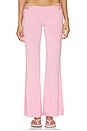view 1 of 6 Valentina Solid Low Rise Long Pant With Embroidered Rose Kerawang Detail in Ballet