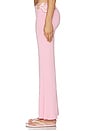 view 3 of 6 Valentina Solid Low Rise Long Pant With Embroidered Rose Kerawang Detail in Ballet
