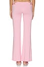 view 4 of 6 Valentina Solid Low Rise Long Pant With Embroidered Rose Kerawang Detail in Ballet