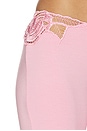 view 6 of 6 Valentina Solid Low Rise Long Pant With Embroidered Rose Kerawang Detail in Ballet