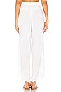 view 3 of 4 Mina Easy Wide Leg Wrap Trouser in White