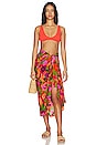 view 4 of 4 Printed Chiffon Sarong in Spring Fling