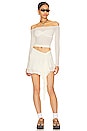 view 4 of 4 Edie Frill Mini Skirt in Ivory