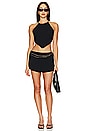 view 4 of 4 Callista Solid Mini Skirt in Black