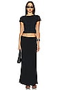 view 4 of 4 Iris Solid Seamless Maxi Skirt in Black