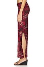 view 3 of 6 Mickey Printed Maxi With Side Splits & Foldover Waist Panel Skirt in Asher & Red