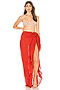 view 4 of 4 Sarong Solid in Poppy