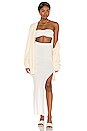 view 4 of 4 Boss Solid Side Slit Maxi Skirt in Chalk
