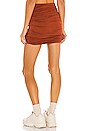 view 3 of 4 Cori Solid Gathered Seamless Mini Skirt in Copper