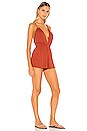 view 2 of 3 Zena Triangle Bust Romper in Mole