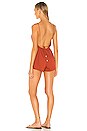 view 3 of 3 Zena Triangle Bust Romper in Mole