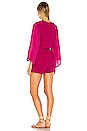 view 3 of 3 Starr Sandwash Mazie Romper in Fuchsia