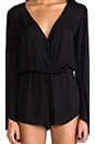 view 5 of 5 Parnell Tulip Sleeve Romper in Black