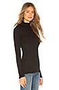 view 2 of 4 Chef Solid Ribbed Turtleneck in Black
