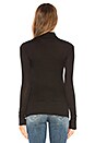 view 3 of 4 Chef Solid Ribbed Turtleneck in Black