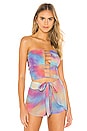 view 1 of 4 TOP RECORTADO SHELL in Pastel Tie Dye